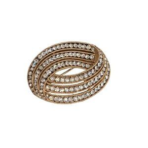 Vintage Crown Trifari Cavalcade Brooch Pin Gold